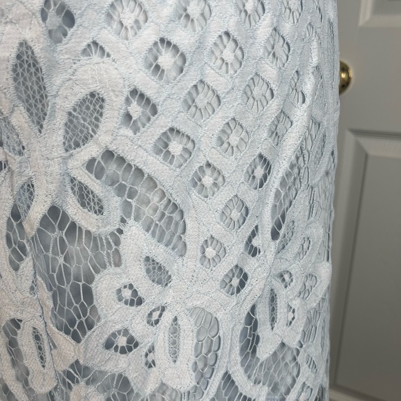 PARTY/SUMMER DRESS DEX Light Blue Lace Midi Dress - Picture 5 of 7
